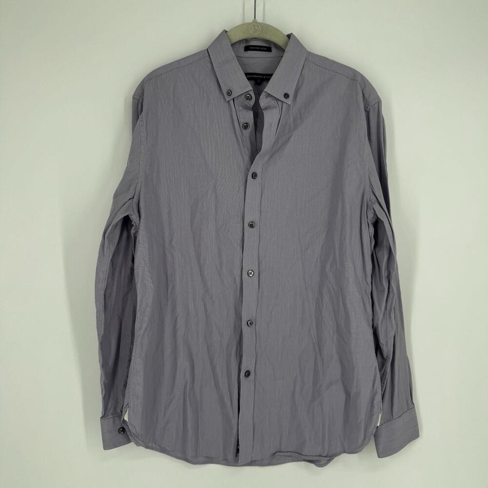 John Varvatos shirt mens small S 15 purple dress button up long sleeve office